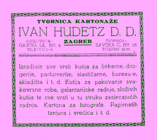 Znak Kartonaže Hudetz